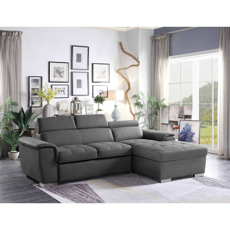 Homelegance Ferriday Stationary Fabric Sleeper Sectional 8228GY* IMAGE 8
