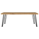 Coaster Furniture Zander 723498 Rectangular Wood Top Coffee Table - Natural Brown IMAGE 3