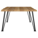 Coaster Furniture Zander 723498 Rectangular Wood Top Coffee Table - Natural Brown IMAGE 5