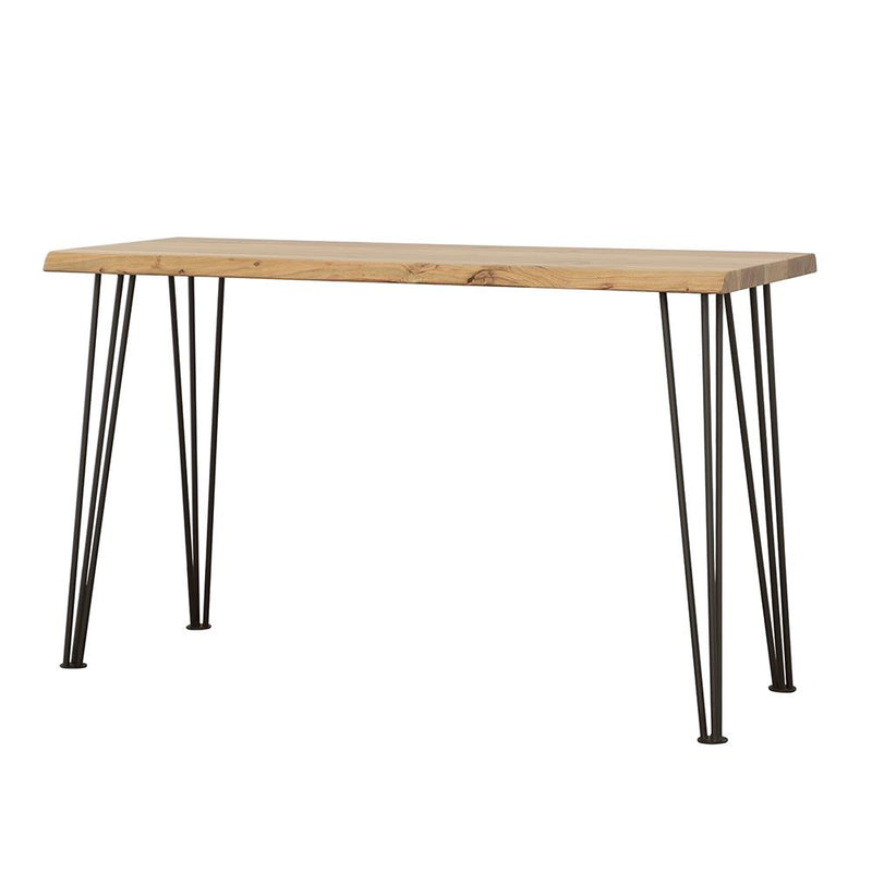 Coaster Furniture Zander 723499 Solid Wood Top Console Table - Natural and Matte Black IMAGE 3