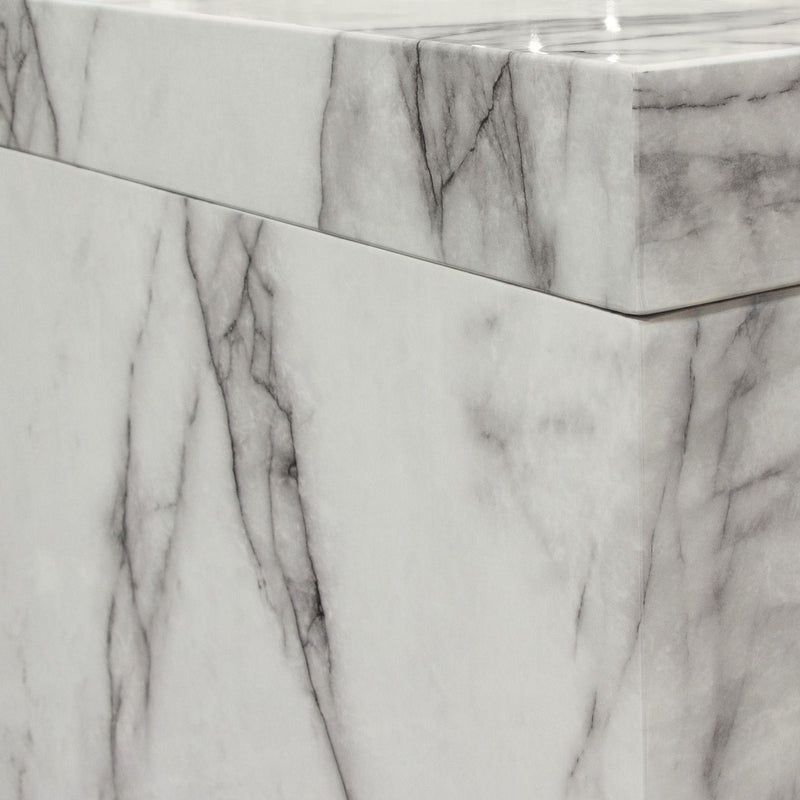Diamond Sofa Icon Pub Height Dining Table with Faux Marble Top and Pedestal Base ICONBTMA IMAGE 13