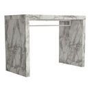 Diamond Sofa Icon Pub Height Dining Table with Faux Marble Top and Pedestal Base ICONBTMA IMAGE 5