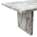 Diamond Sofa Icon Dining Table with Faux Marble Top and Pedestal Base ICONDTMA IMAGE 10