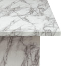 Diamond Sofa Icon Dining Table with Faux Marble Top and Pedestal Base ICONDTMA IMAGE 15