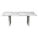 Diamond Sofa Icon Dining Table with Faux Marble Top and Pedestal Base ICONDTMA IMAGE 1