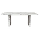 Diamond Sofa Icon Dining Table with Faux Marble Top and Pedestal Base ICONDTMA IMAGE 3