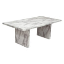 Diamond Sofa Icon Dining Table with Faux Marble Top and Pedestal Base ICONDTMA IMAGE 6