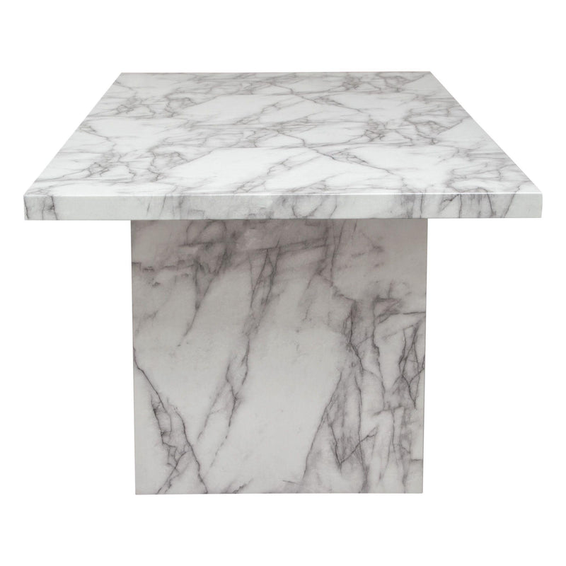 Diamond Sofa Icon Dining Table with Faux Marble Top and Pedestal Base ICONDTMA IMAGE 8