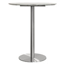 Diamond Sofa Stella Pub Height Dining Table with Faux Marble Top and Pedestal Base STELLABTMASL IMAGE 3