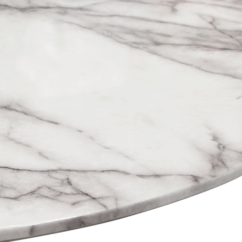 Diamond Sofa Stella Pub Height Dining Table with Faux Marble Top and Pedestal Base STELLABTMASL IMAGE 5