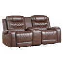 Homelegance Putnam Power Reclining Fabric Loveseat 9405BR-2PW IMAGE 2