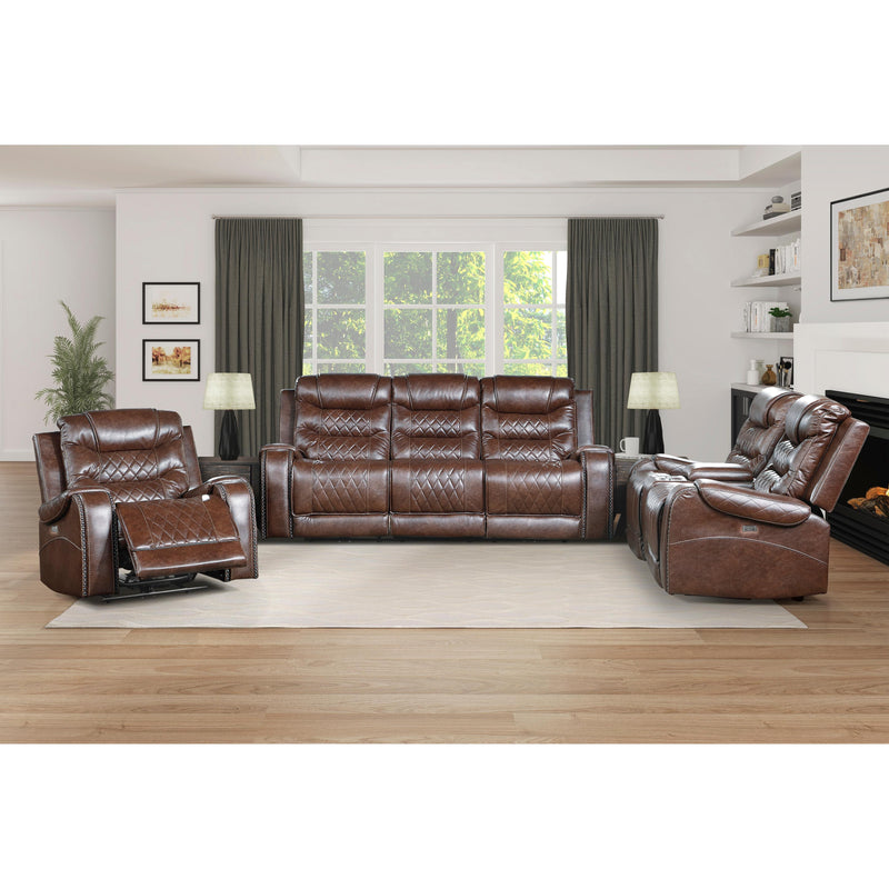Homelegance Putnam Power Reclining Fabric Loveseat 9405BR-2PW IMAGE 7