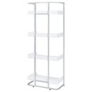 Coaster Furniture Ember 803402 68-inch 4-shelf Bookshelf - White High Gloss and Chrome IMAGE 7