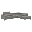 Homelegance Medora Fabric 2 pc Sectional 9409GRY*SC IMAGE 2