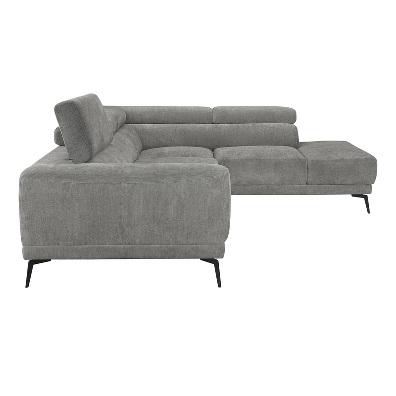 Homelegance Medora Fabric 2 pc Sectional 9409GRY*SC IMAGE 3