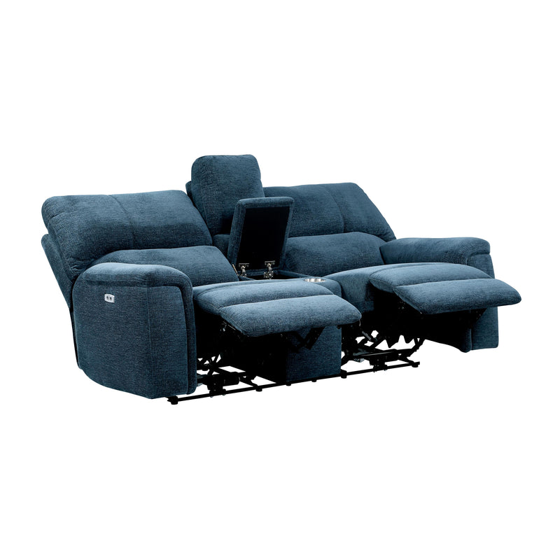 Homelegance Dickinson Power Reclining Fabric Loveseat 9413IN-2PWH IMAGE 3