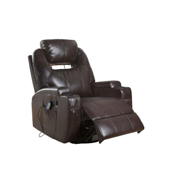 Acme Furniture Waterlily Swivel Rocker Polyurethane Recliner 59278 IMAGE 1