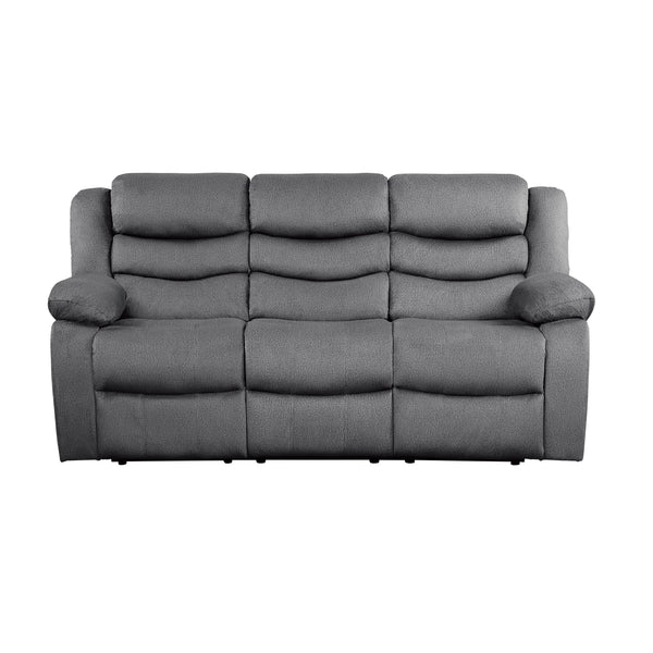 Homelegance Discus Reclining Fabric Sofa 9526GY-3 IMAGE 1