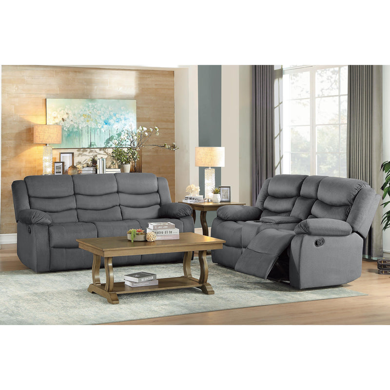 Homelegance Discus Reclining Fabric Sofa 9526GY-3 IMAGE 4