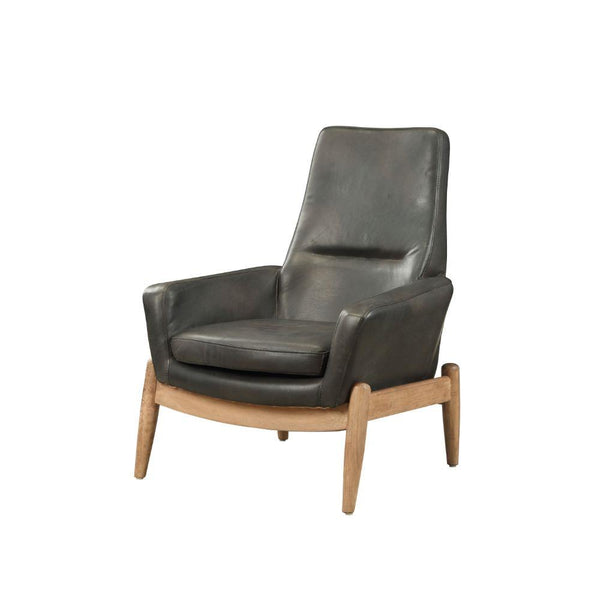 Acme Furniture Dolphin Stationary Leather Accent Chair 59533 IMAGE 1
