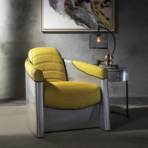 Acme Furniture Brancaster Stationary Leather Accent Chair 59624 IMAGE 1