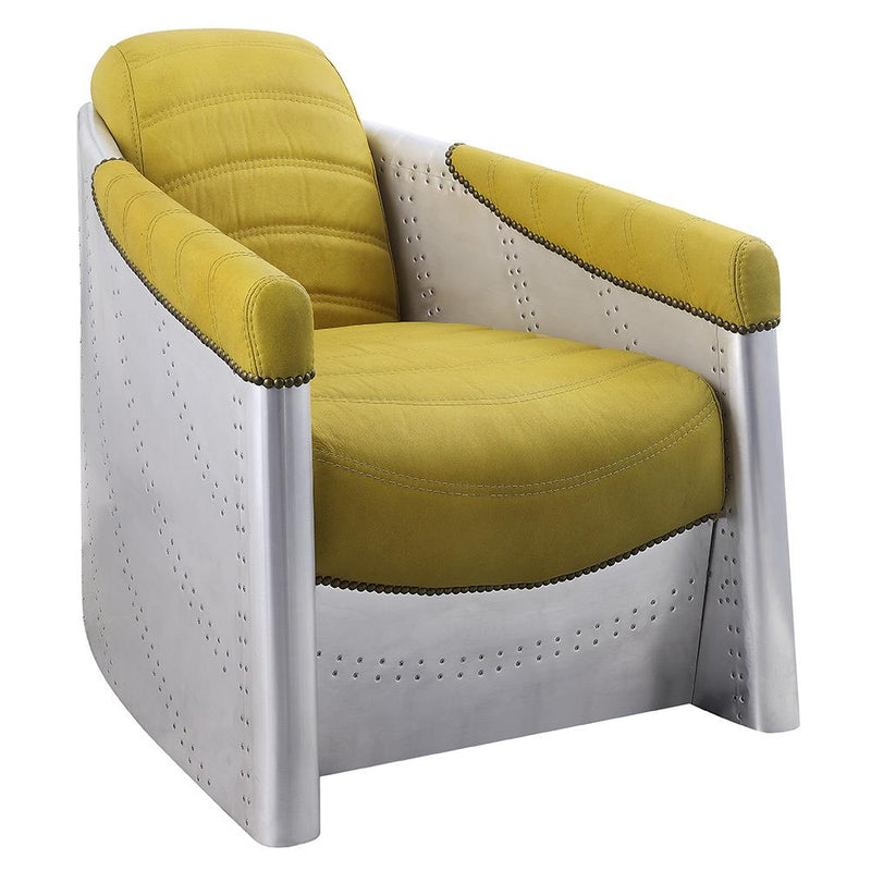 Acme Furniture Brancaster Stationary Leather Accent Chair 59624 IMAGE 2
