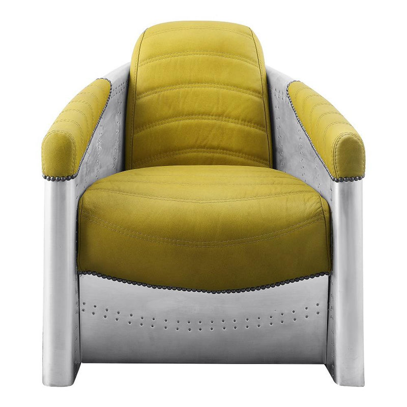 Acme Furniture Brancaster Stationary Leather Accent Chair 59624 IMAGE 3