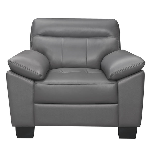 Homelegance Denizen Stationary Leather Chair 9537DGY-1 IMAGE 1