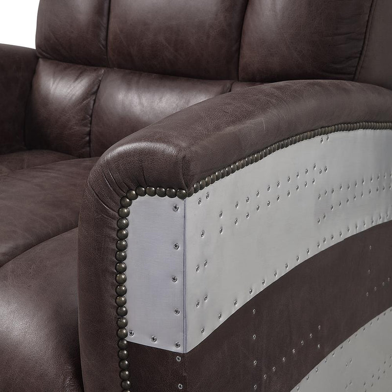 Acme Furniture Brancaster Stationary Leather Accent Chair 59716 IMAGE 6