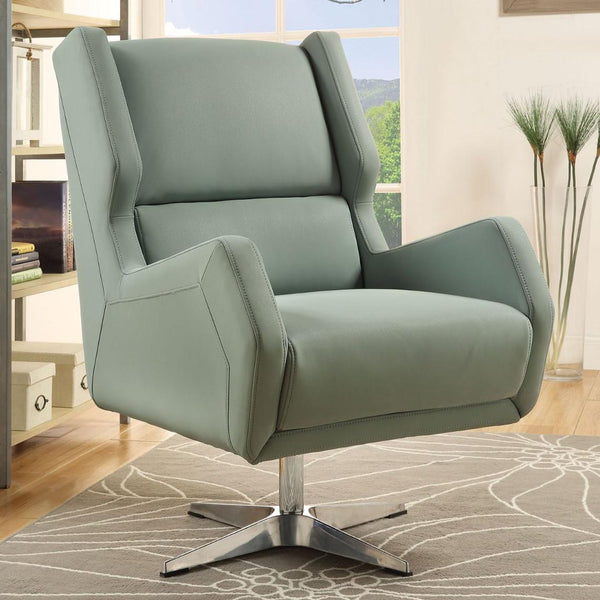 Acme Furniture Eudora II Swivel Leather Look Accent Chair 59736 IMAGE 1