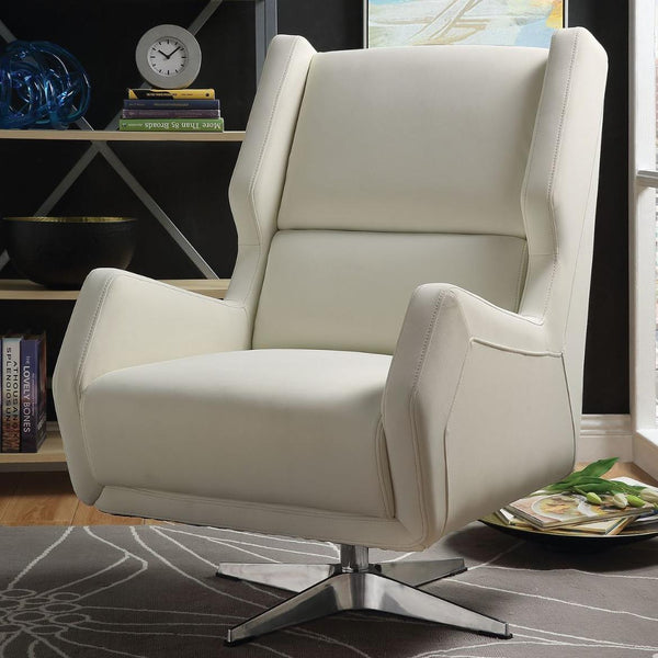 Acme Furniture Eudora II Swivel Leather Look Accent Chair 59735 IMAGE 1