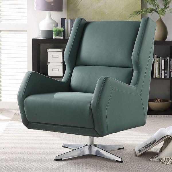 Acme Furniture Eudora II Swivel Leather Look Accent Chair 59737 IMAGE 1