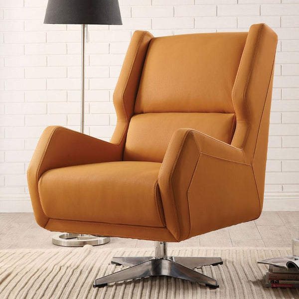 Acme Furniture Eudora II Swivel Leather Look Accent Chair 59738 IMAGE 1