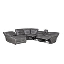 Homelegance Dyersburg Power Reclining Leather Look 6 pc Sectional 9579GRY*6LCRRPW IMAGE 3