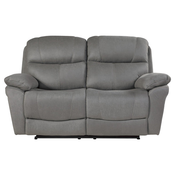 Homelegance Longvale Power Reclining Fabric Loveseat 9580GY-2PWH IMAGE 1
