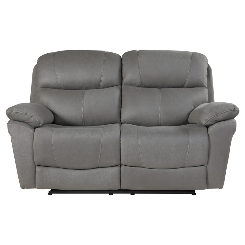 Homelegance Longvale Power Reclining Fabric Loveseat 9580GY-2PWH IMAGE 1