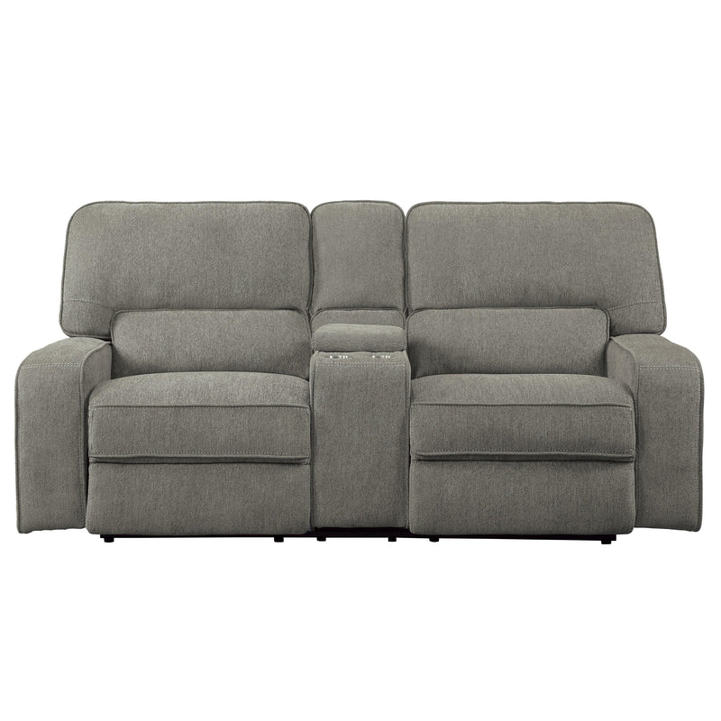 Homelegance Borneo Power Reclining Fabric Loveseat 9849MC-2PWH IMAGE 1