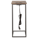 Coaster Furniture Rudy 935871 C-Shaped Side Table with Power Outlet - Antique Brown IMAGE 6