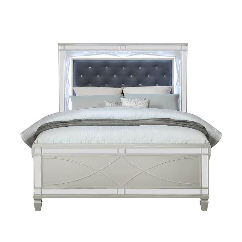 Acme Furniture Marcellus King Upholstered Panel Bed 22177EK IMAGE 1