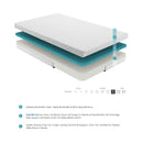 Homelegance Altair MT-G06T 6" Twin Gel-Infused Memory Foam Mattress - White IMAGE 1