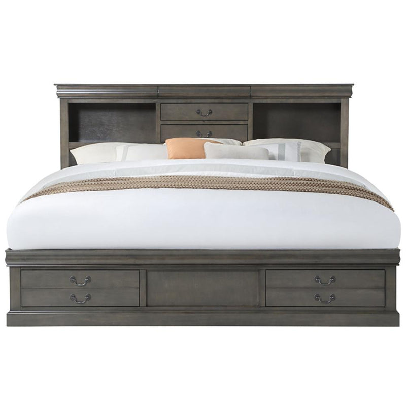 Acme Furniture Louis Philippe III Queen Bookcase Bed with Storage 24927EK IMAGE 3