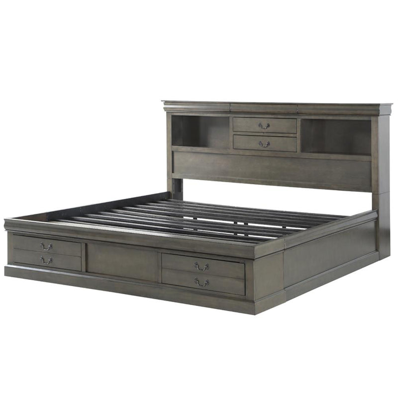 Acme Furniture Louis Philippe III Queen Bookcase Bed with Storage 24927EK IMAGE 4