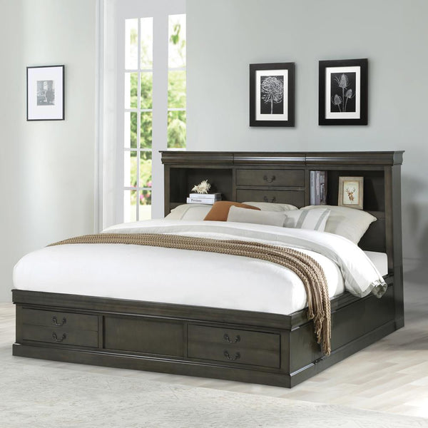 Acme Furniture Louis Philippe III Queen Bookcase Bed with Storage 24930Q IMAGE 1