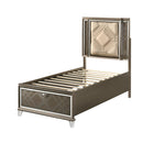 Acme Furniture Skylar Twin Upholstered Panel Bed with Storage 25340T IMAGE 4