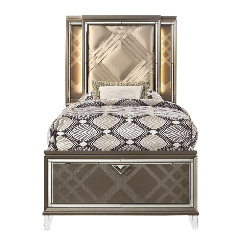 Acme Furniture Skylar Full Upholstered Panel Bed with Storage 25335F IMAGE 3