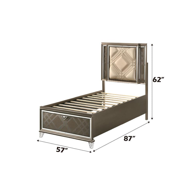Acme Furniture Skylar Full Upholstered Panel Bed with Storage 25335F IMAGE 5