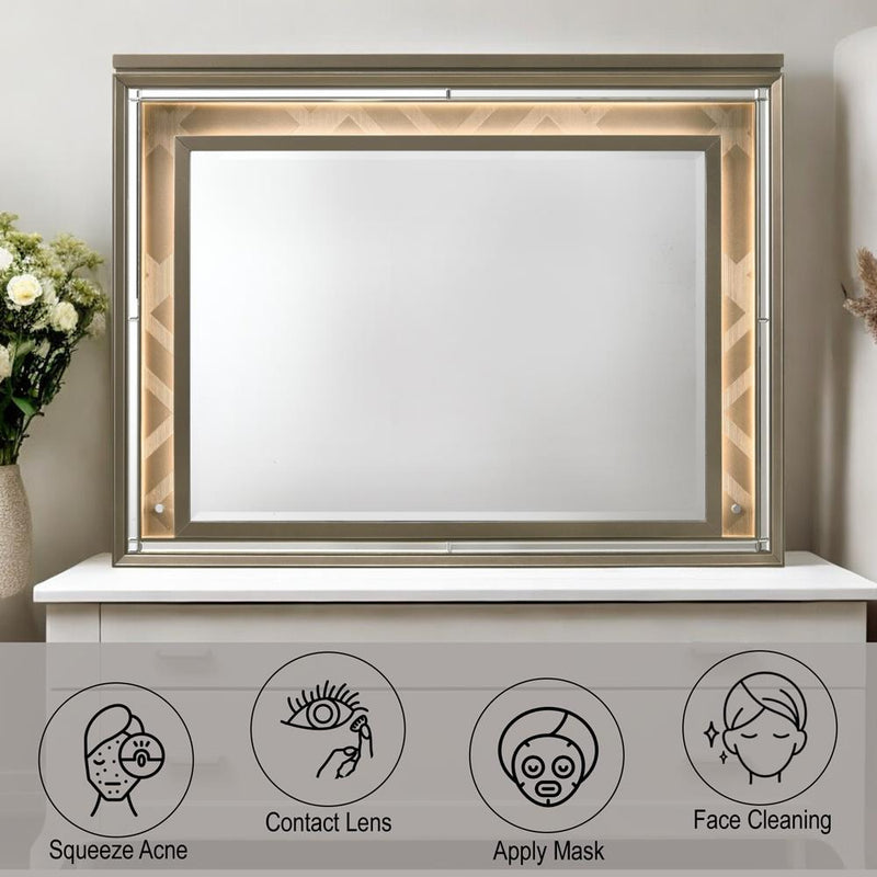 Acme Furniture Skylar 25324 Mirror with LED IMAGE 5