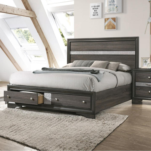 Acme Furniture Naima Queen Platform Bed with Storage 25970Q IMAGE 1