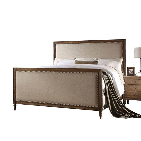 Acme Furniture Inverness Queen Upholstered Panel Bed 26090Q IMAGE 1