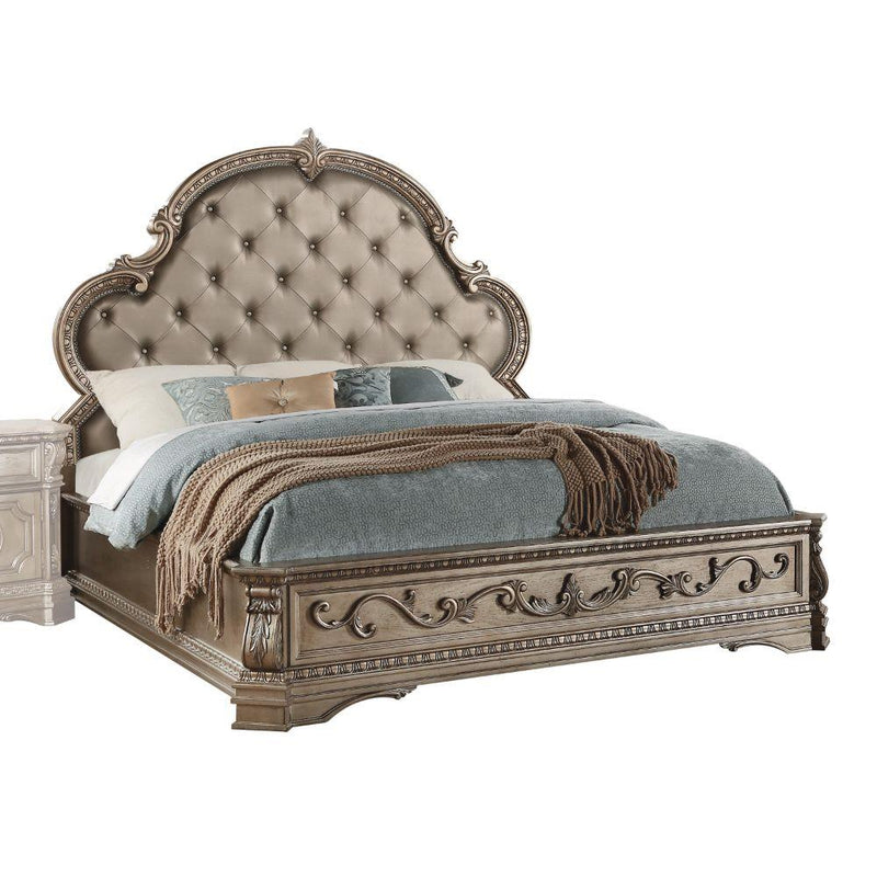 Acme Furniture Northville Queen Upholstered Panel Bed 26930Q IMAGE 1